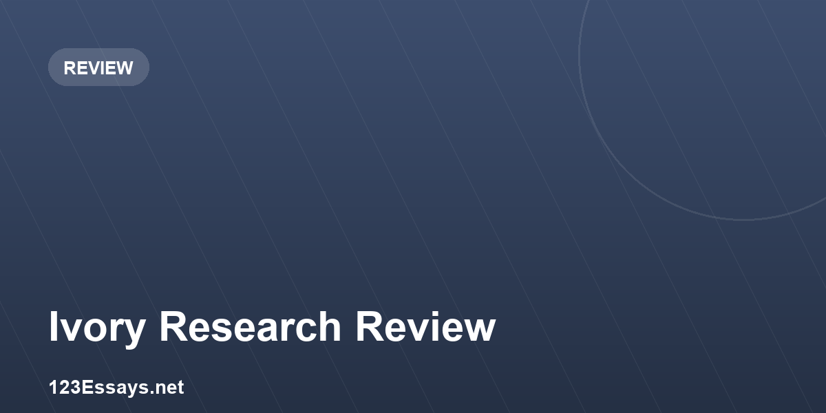 Ivory Research review