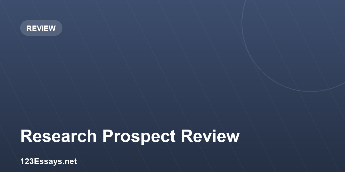 Research Prospect review